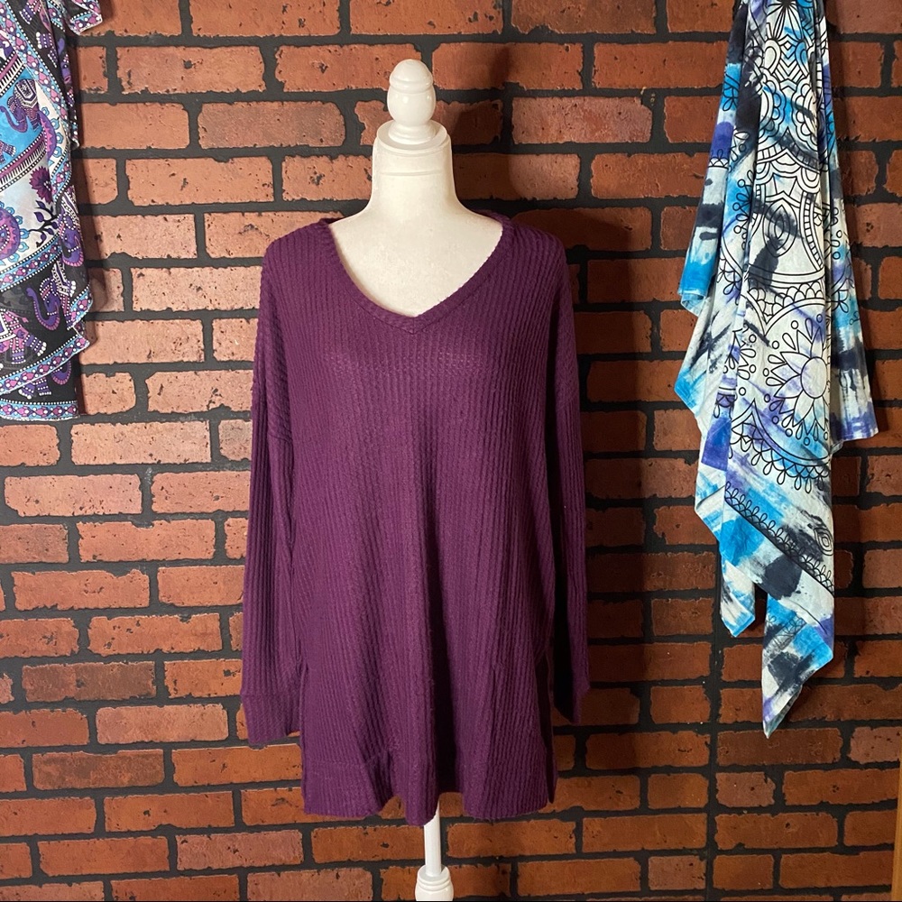 Oversized Waffle tunic